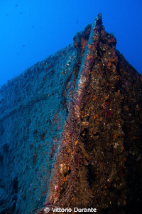 The bow of german cargo ship wreck of ww2 by Vittorio Durante 